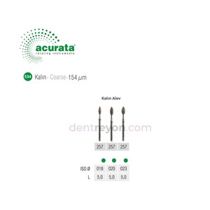 Acurata Elmas Frez Kalin Alev (Labut) Yeşil Kuşak-257-020