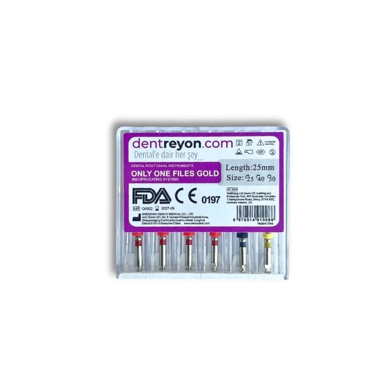 Dentreyon Only One File Gold Reciproc Kanal Eğesi R25-R40-R50 Asorti