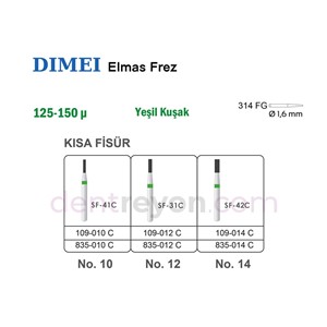 Fisür Elmas Frez (Kısa) No:12