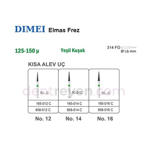 Alev Uç Elmas Frez (Kısa) No:14